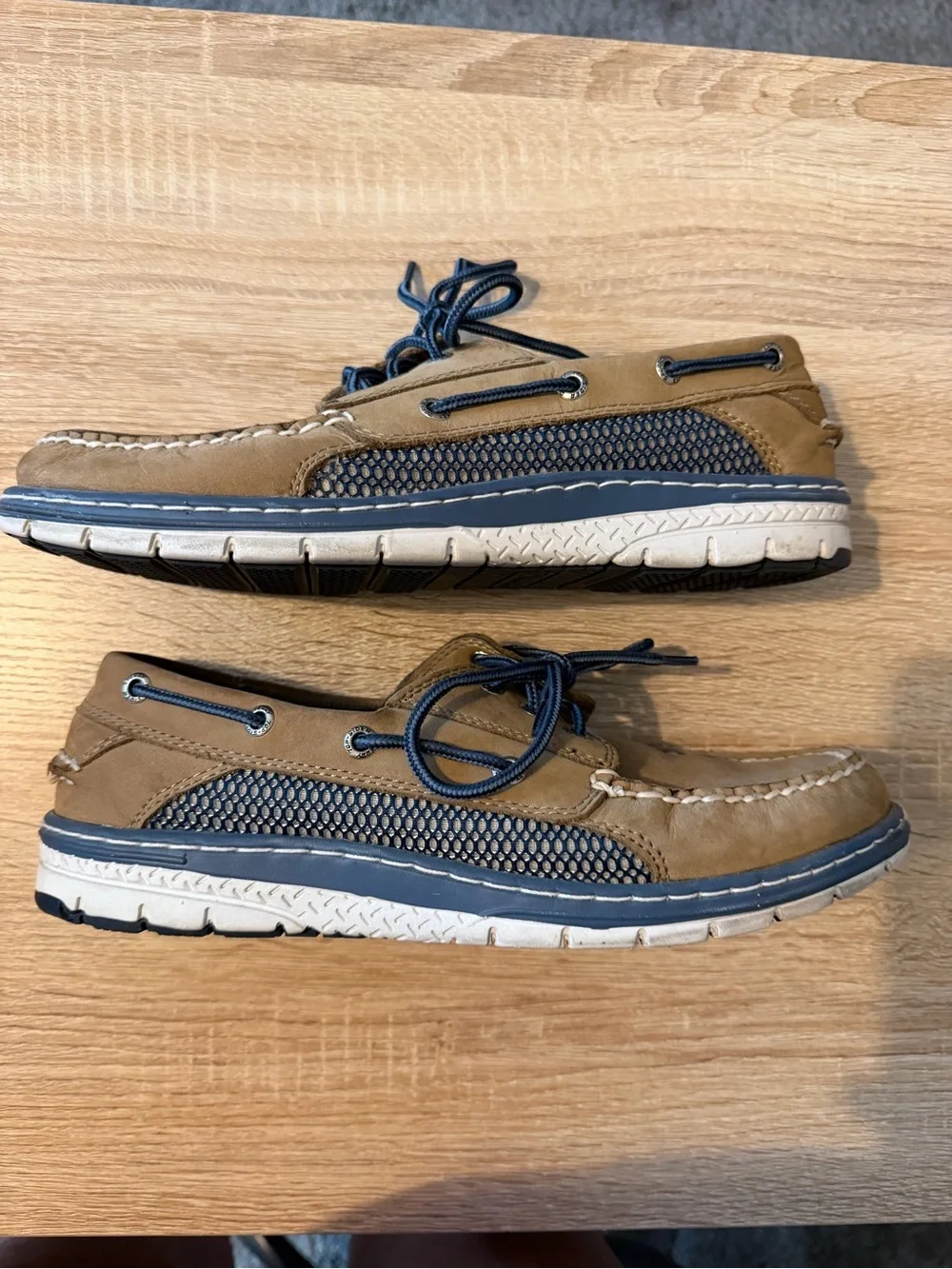Men's Sperry Top-Sider Casual Boat Shoes Brown Navy size 9